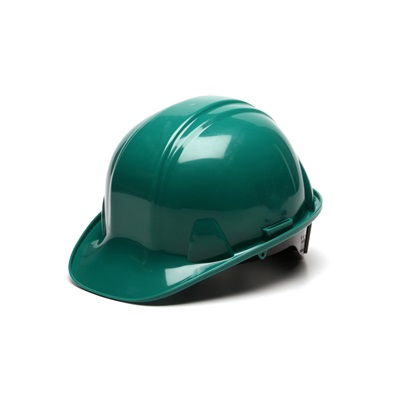Pyramex Hp14135 Green 4-Pt Ratchet Suspension Hard Hat   PYRHP14135