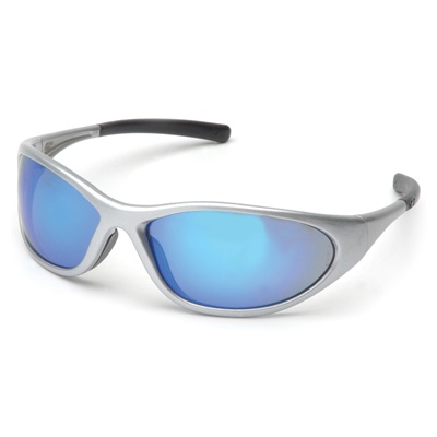Pyramex Ss3365e Zone Ii Glasses Ice Blue Mirror Lens Silver Frame PYRSS3365E PYRSS3365E