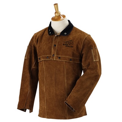 Revco Industries Black Stallion 21Cs Side Split Cowhide Leather Welding Cape Sleeves, Xl, Snap 21CS-XL REV21CS-XL