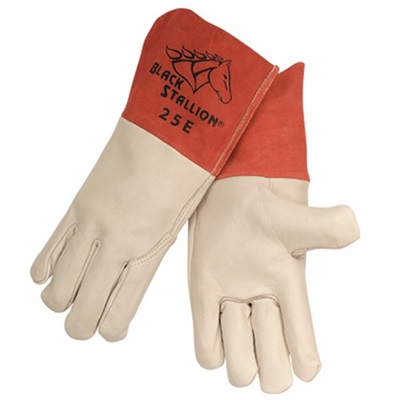 Revco Grain Cowhide -- Long Cuff Mig Welding Gloves 25EM REV25EM