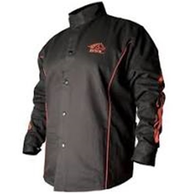 Revco Bx9c Med Bsx Stryker Jacket 9Oz Fr - Black W/Red Flames BX9C-M REVBX9C-M