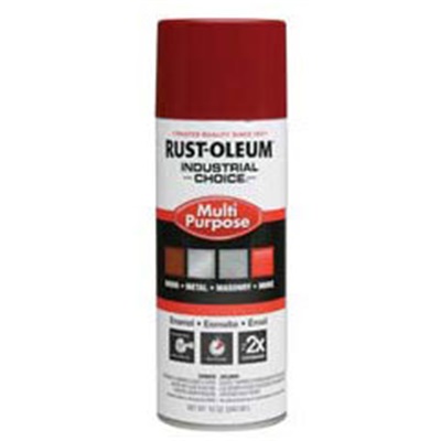 Rust-Oleum Industrial Choice 1666830 12 Oz Aerosol Can Solvent Based Multi-Purpose Alkyd Enamel Spray Paint, Gloss Banner Red 1666830 RUS1666830