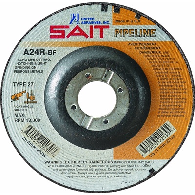 Sait 6 X 1/8 X 5/8-11 Pipe Liner Wheel 22046 SAI22046
