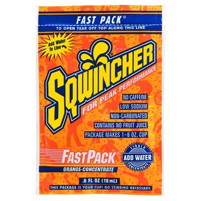 Sqwincher Orange 6Oz. Fast Pack (Single Serve(4-Bxs Of 50/200Cs) 015304-OR SQW015304-OR