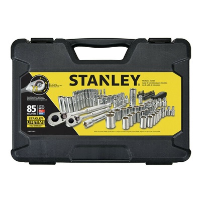 Stanley Stmt71651 85Pc Toolset 1/4 &amp; 3/8Dr Sae/Mm Sockets+ Specialty Bits &amp; Molded Case STMT71651 STYSTMT71651