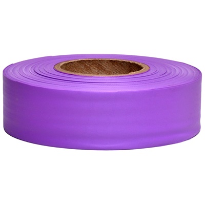 Purple Flagging Tape, 1-3/16&quot; Wide 2 Mil, 300&#39; � TAPEFLAGP