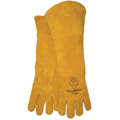 Tillman 1155 Large 20"" Brown Padded Welders Glove 1155 TIL1155