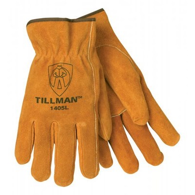 Tillman 1405 Split Cowhide Leather Drivers Gloves, Russet, Medium, Keystone Thumb 1405M TIL1405M