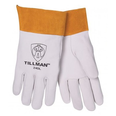 Tillman 24D Top-Grain Kidskin Leather Welding Gloves, Pearl, Large, Straight Thumb 24DL TIL24DL