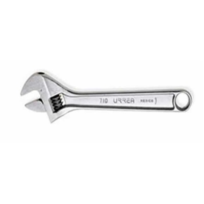 Urrea 710 Nickel-Chrome Plated Widening Handle Adjustable Wrench, 1-1/8 Inch Jaw Capacity, 10 Inch L   URR710