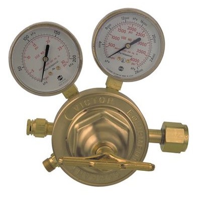 Victor 0781-0543 Forged Brass 3-Gas Heavy-Duty Single Stage Sr 450 Professional Regulator, Cga-580, 10 - 200 Psig 0781-0543 VIC0781-0543