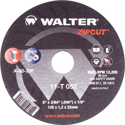 Walter 5X3/64X7/8 A60 Zip Cut-Off Wheel T1 11T052 WAL11T052