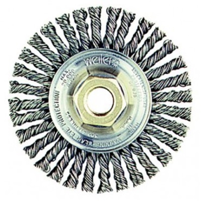 Weiler Roughneck 08756 String Bead Wire Wheel Brush, 5 Inch Dia., 0.02 Inch Steel Wire 804-08756 WEI08756