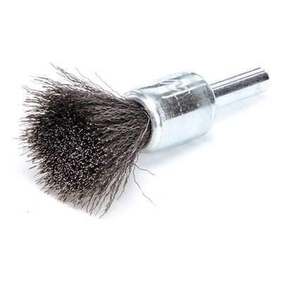 Weiler 10001 1/2&quot;X.006X1/4&quot;Sh Crimped Wire End Brush, Carbon 804-10001 WEI10001