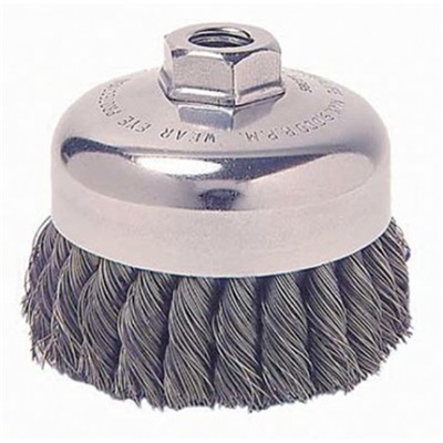 Weiler 12856 Knotted Wire Cup Brush, 6 Inch Dia., 0.023 Inch Steel Wire 804-12856 WEI12856