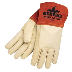 MEM4950XL - Memphis+Gloves+4950+Top-Grain+Cowhide+Leather+Welding+Gloves%2c+Beige%2c+XL%2c+10.93+Inch+L%2c+Wing+Thumb