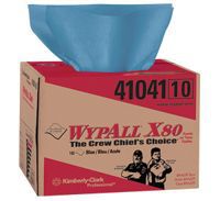 Kimberly Clark Wypall X80 41041 Hydroknit Blue Cloth Towel, 12.5